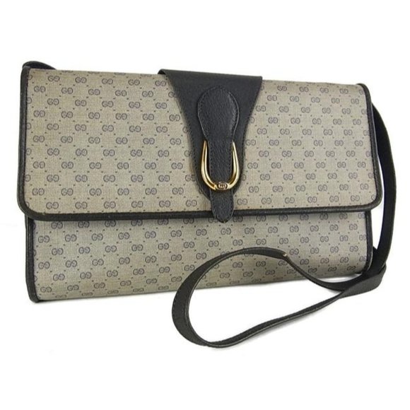 Gucci  Navy Two Way Micro Guccissima Horsebit  Canvas and Leather Small G Logo - Picture 1 of 10